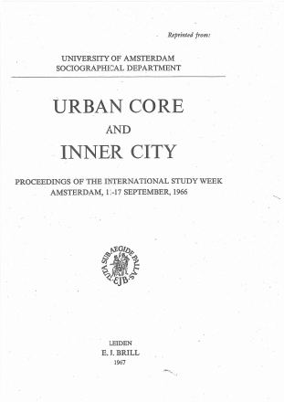 Förstasida: Thorngren,B ( 1967) External Economies of the Urban Core. In: Urban Core and the Inner City .Proceedings of the International Study Week, Amsterdam, Sept. 11-17,1996. Ed: Michael H.M. van Hulten.Univ. of Amsterdam.Leiden. Brill.