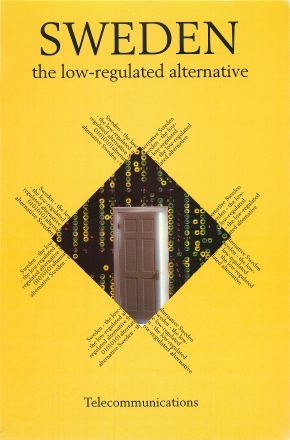 Förstasida: MINISTRY of COMMUNICATION _(1995 ) Sweden_the lightly regulated alternative.