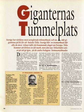 Förstasida: DATAVÄRLDEN (1994) Giganternas tummelplats