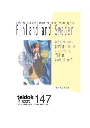 Förstasida: Holst ,Gull(2003).Information and Communications Technology in Finland and Sweden. Teldok report nr 147