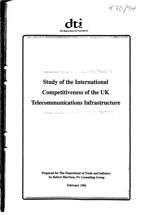 Förstasida: DTI (1994). Comparisons.International Competitiveness.