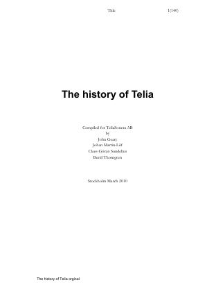 Förstasida: The History of Telia