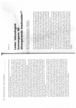 Förstasida: Andersson,P ;Thorngren.B (2008a). Leder teknologisk konvergens till divergerande marknader? I: Mattsson,L-G.Marknadsorientering.Liber.s.257-272.