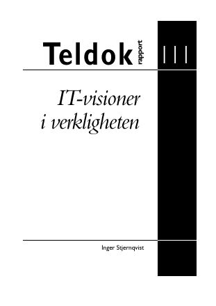Förstasida: DEMOTEL (1997) Teldok_Rapport_nr.119.