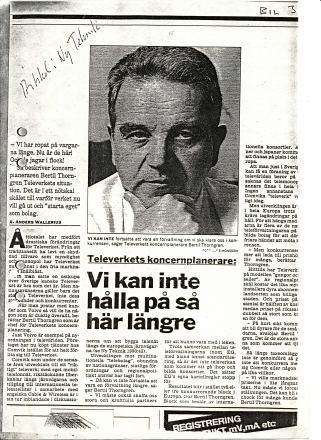 Förstasida: NY TEKNIK (1991) Vi kan inte hålla på så här