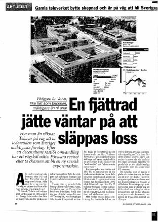 Förstasida: MÅNADENS AFFÄRER (1994) En fjättrad jätte väntar på att släppas loss.