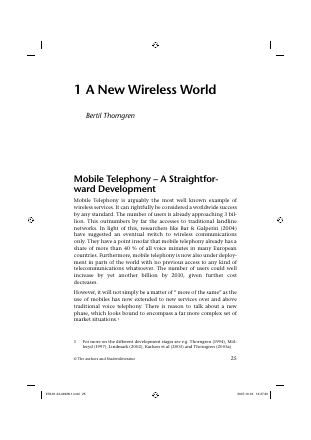 Förstasida: Thorngren, B (2007a). A New Wireless World. In: Andersson, P; Essler, U; Thorngren. B (Eds. ). Beyond Mobility. EFI and Studentlitteratur.