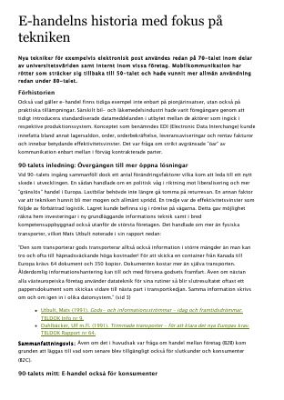 Förstasida: Thorngren.B ( 2012 a) E-handelns historia med fokus på tekniken